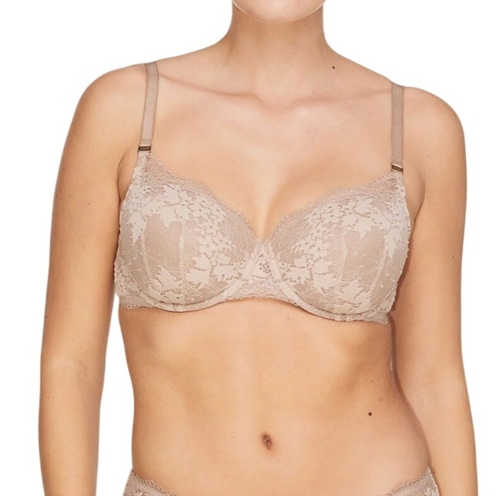 Thirdlove Everyday Lace TShirt Bra‎ Taupe 42E Full Coverage Smooth Cup